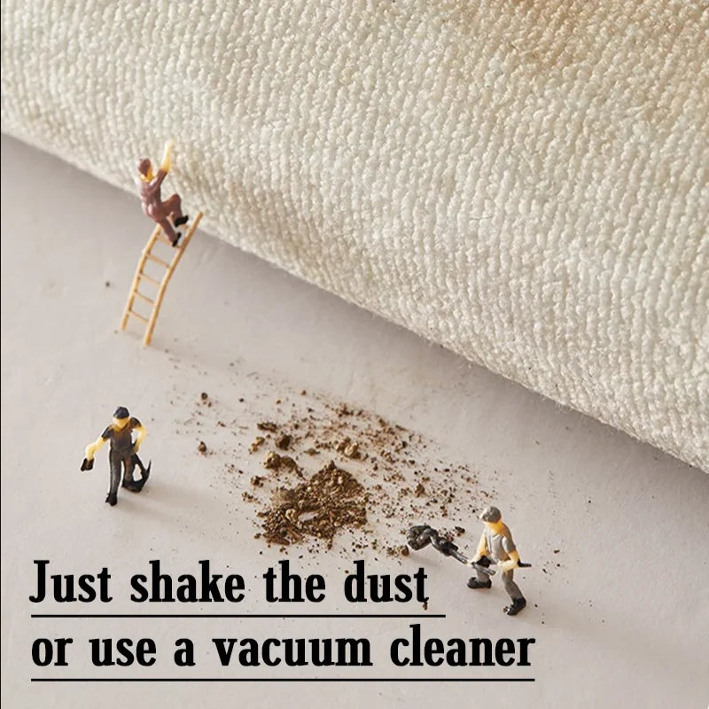 VIKAMA High-End Living Room And Bedroom Large Area Warmth Carpet, Gray Simple Floor Mat, Easy To Clean Home Decoration