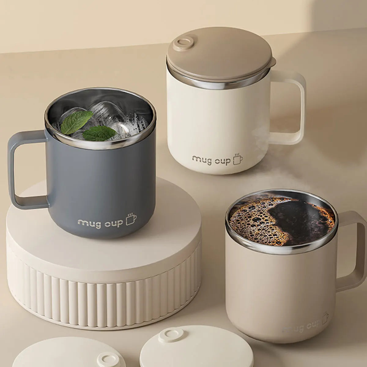 400ML Insulated Coffee Mug with Lid – Double Wall Stainless Steel Drinkware