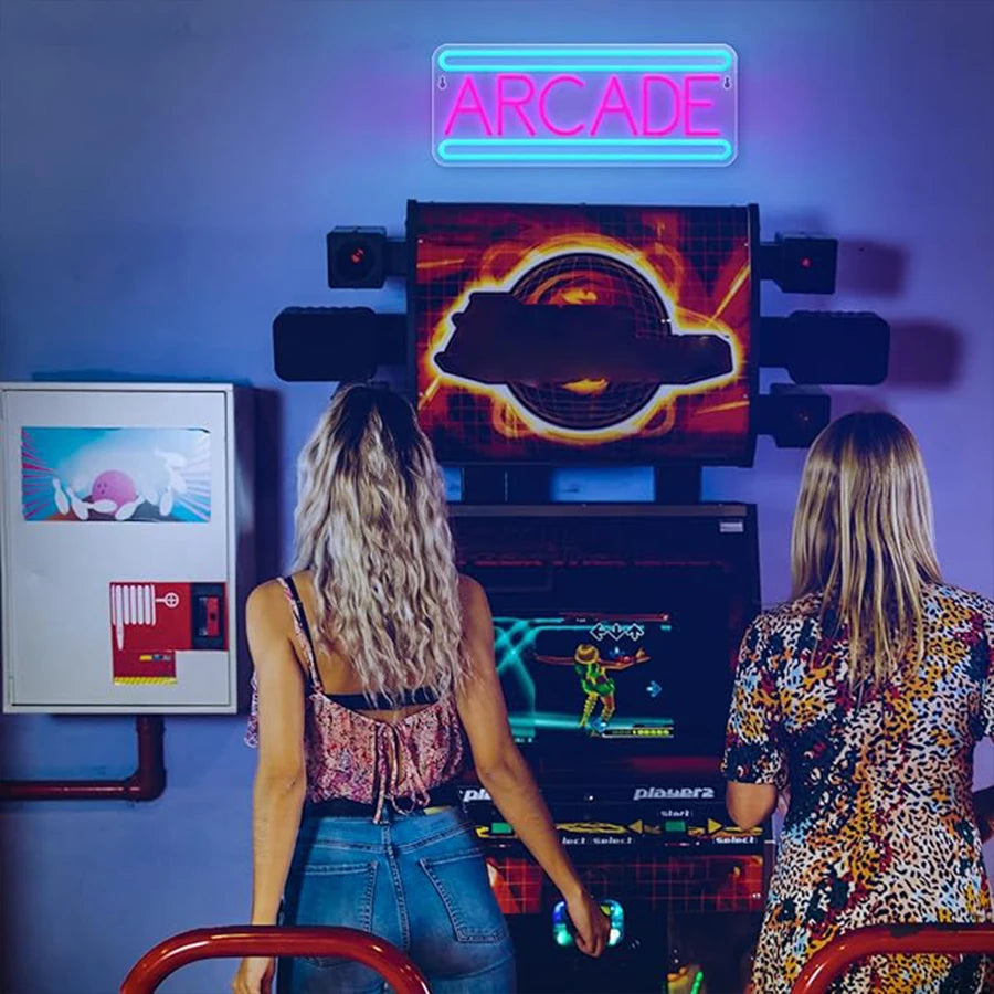 Arcade Led Neon Sign, Retro Arcade Icon, Used For Bedroom, Game Room, Man Cave Decor, The Best Arcade Gift For Teenage Boys.