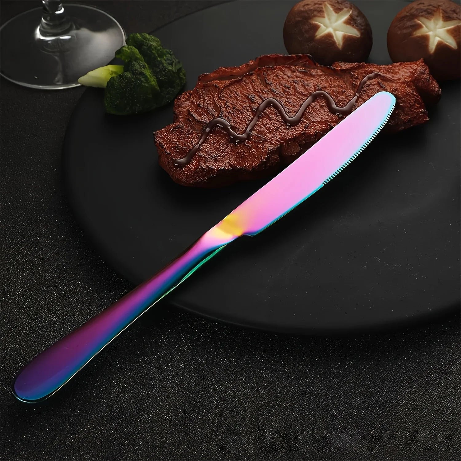 30/60pcsStainless Steel High-end Tableware Set Mirror Polished Flat Tableware Set Dishwasher Safe, Including Dinner Knife, Spoon