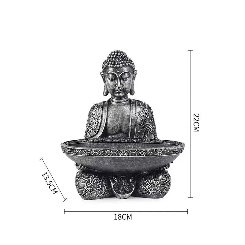 Elephant Buddha Statue Thailand Buda Resin Huddhism Figurines Fengshui Hindu Sitting Buddha Figurine Living Room Home Decor Gift