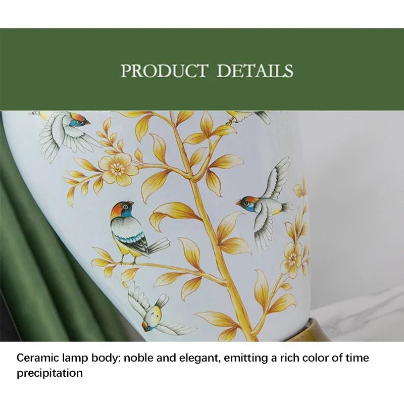 CEDRIC Contemporary ceramics Table Lamp American luxurious Living Room Bedroom  Bedside Desk Light Hotel engineering Decorative