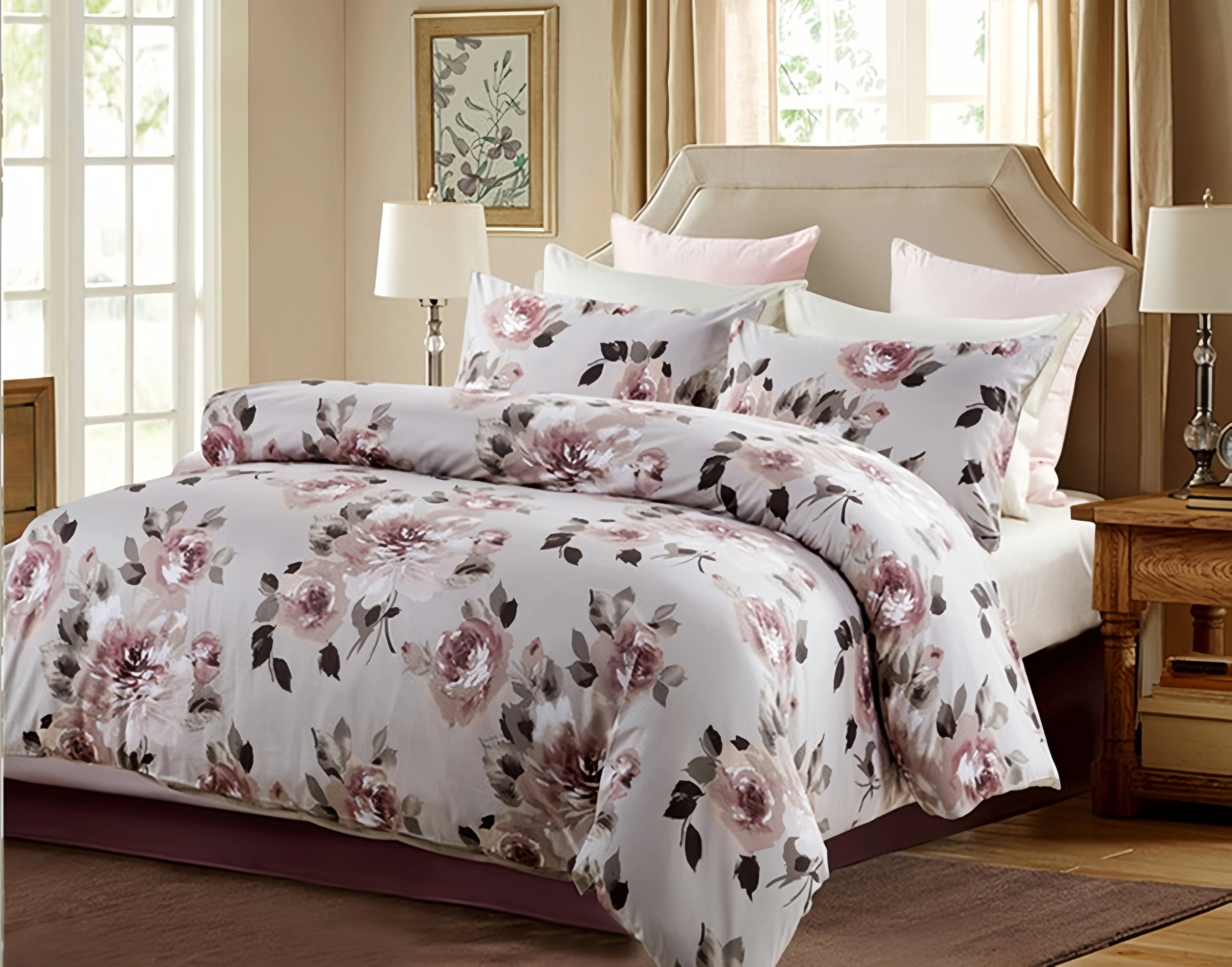 US Size Print Egyptian Cotton Bed Sheets Set, 100% Egyptian Cotton, North American country style,  Customize Size 11  To 20