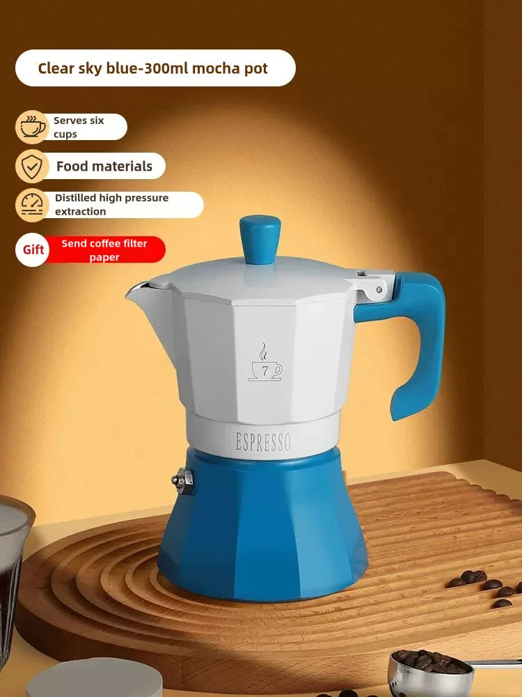 150ml / 300ml Stovetop Espresso Maker – Italian Moka Pot Coffee Maker