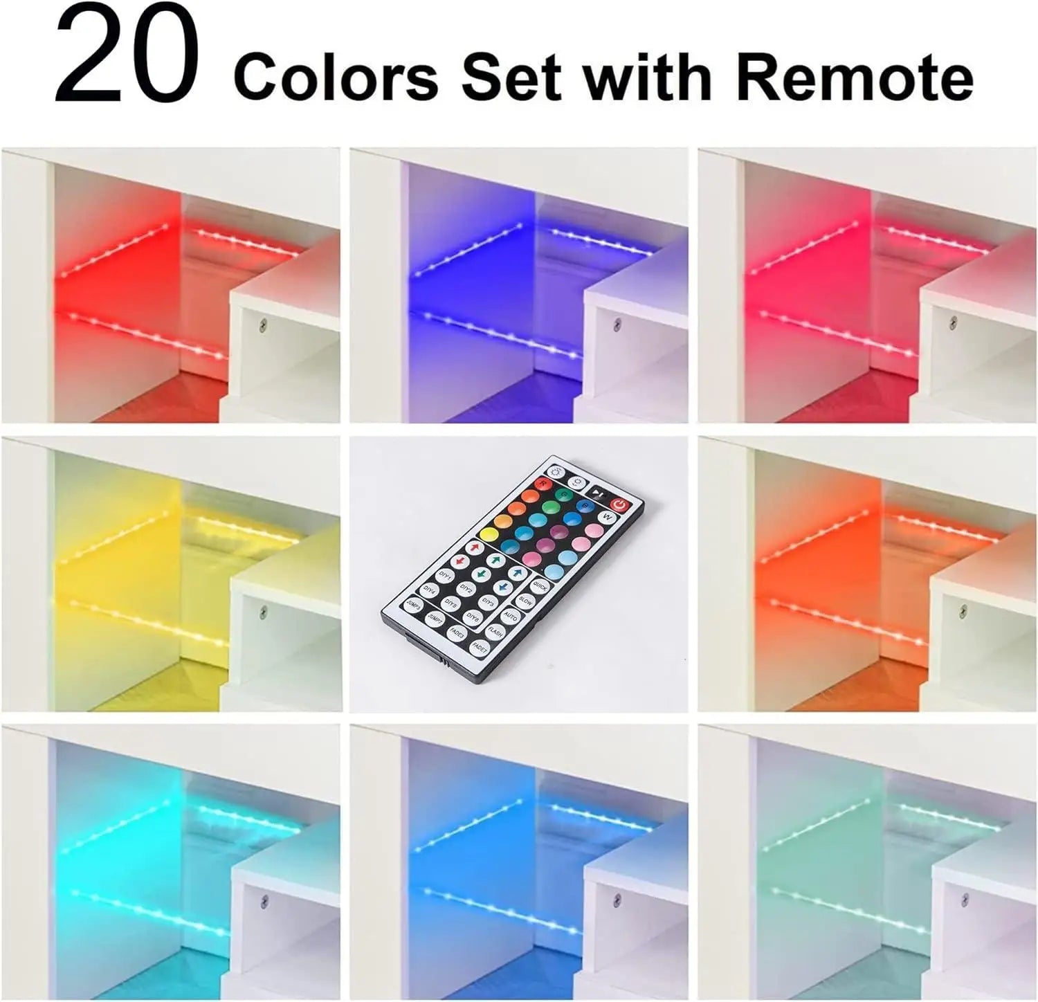 63-Inch Multifunctional TV Cabinet TV Support Shelf Storage Cabinet With Multi-Color Lighting Strip