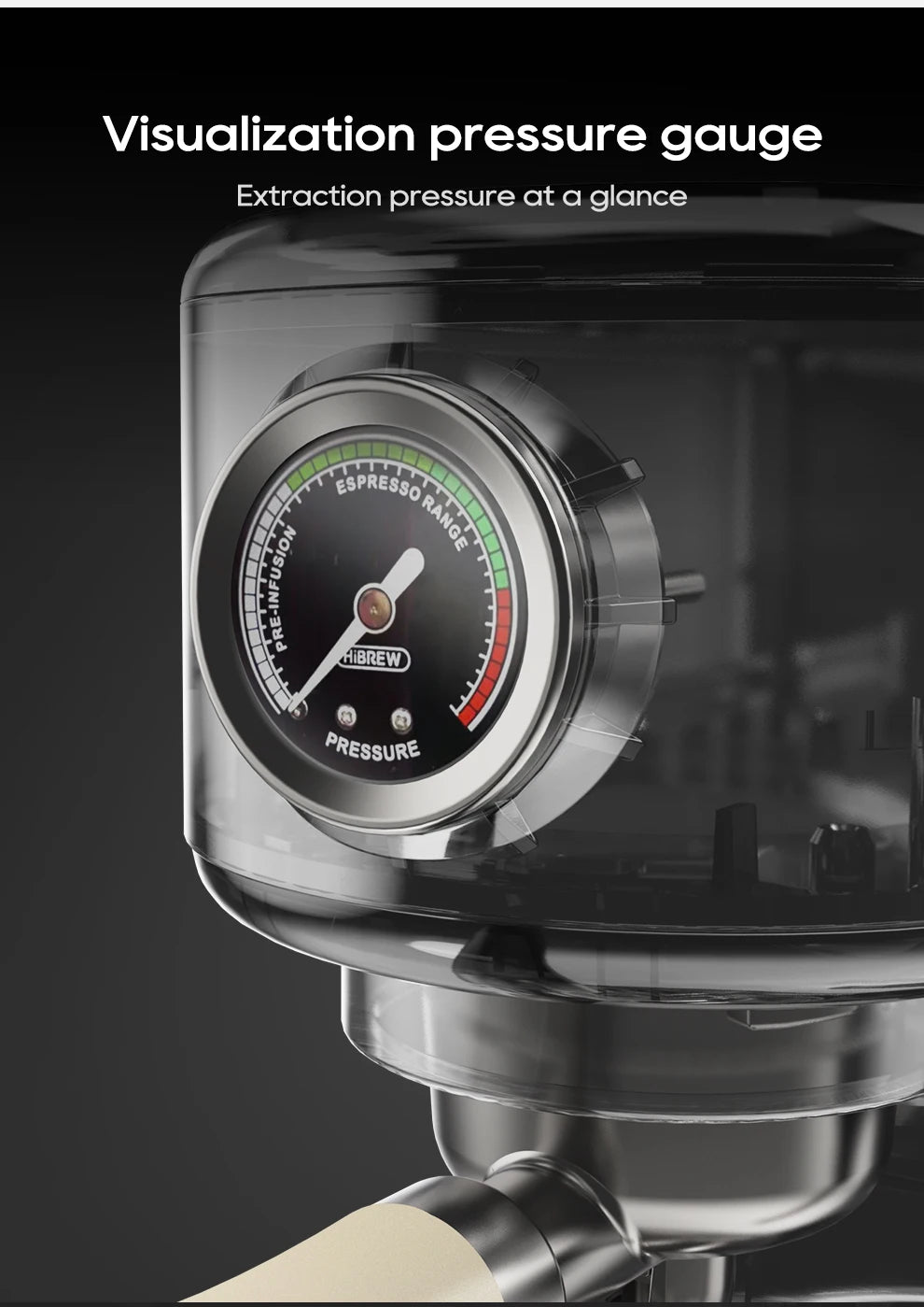 HiBREW 20 Bar Semi-Automatic Espresso Machine – Hot & Cold Cappuccino Maker (H10B)