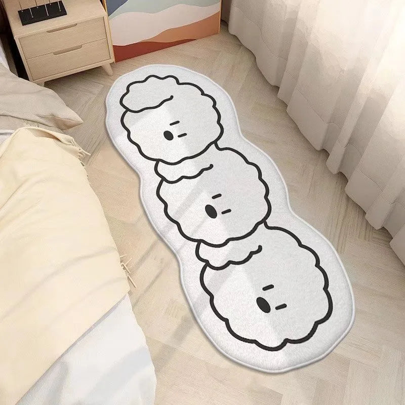 VIKAMA Imitation Cashmere Carpet Anisotropic Passable Cat Non-slip Wear-resistant Stain-Resistant Washable Children's Room rugs