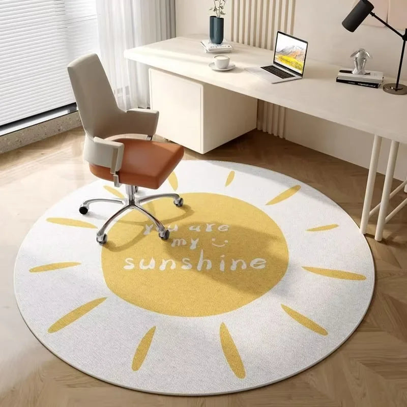 VIKAMA Carpet For Live Room Round Sofa Non-Slip Carpet Office Computer Study Light Luxury Rug For Bedroom Floor Mat Home Decorat