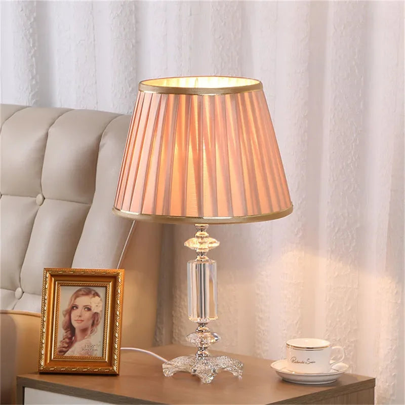 Luxury Crystal Table Lamp  Fashion Modern Living Room Bedroom Study Villa Hotel Home Decoration Lightled lamp led lamp