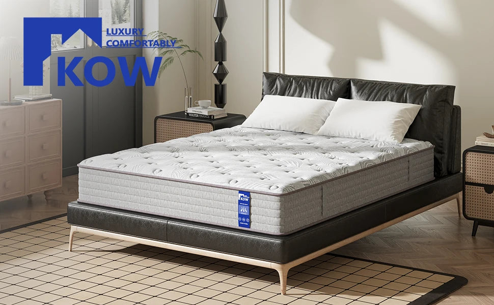 King Size Mattress 12 Inch Gel Memory Foam King Mattress for Cool Night Pressure Relief Medium Firm Feel with Motion Isolating