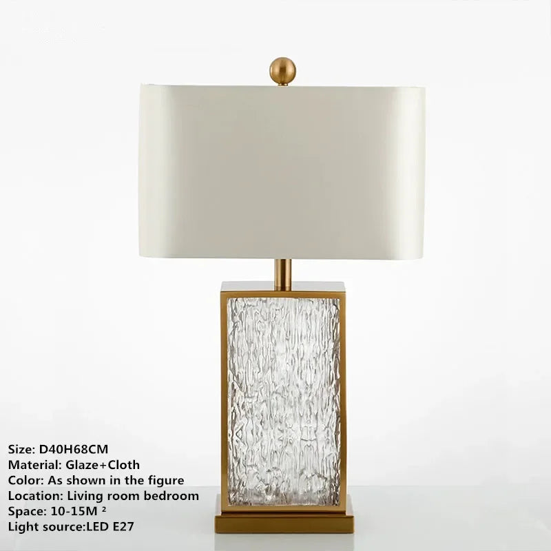 Nordic Glaze Table Lamp Modern Art Iiving Room Bedroom Study Hotel LED Personality Originality Desk Light