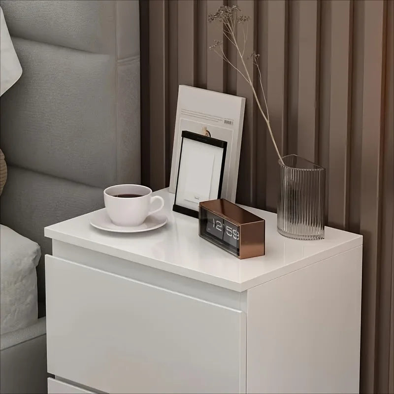 1pc/2pcs White Nightstand with 2 Drawers Small Wooden Bedside Table Storage Bed Side Table End Table Storage for Bedroom.