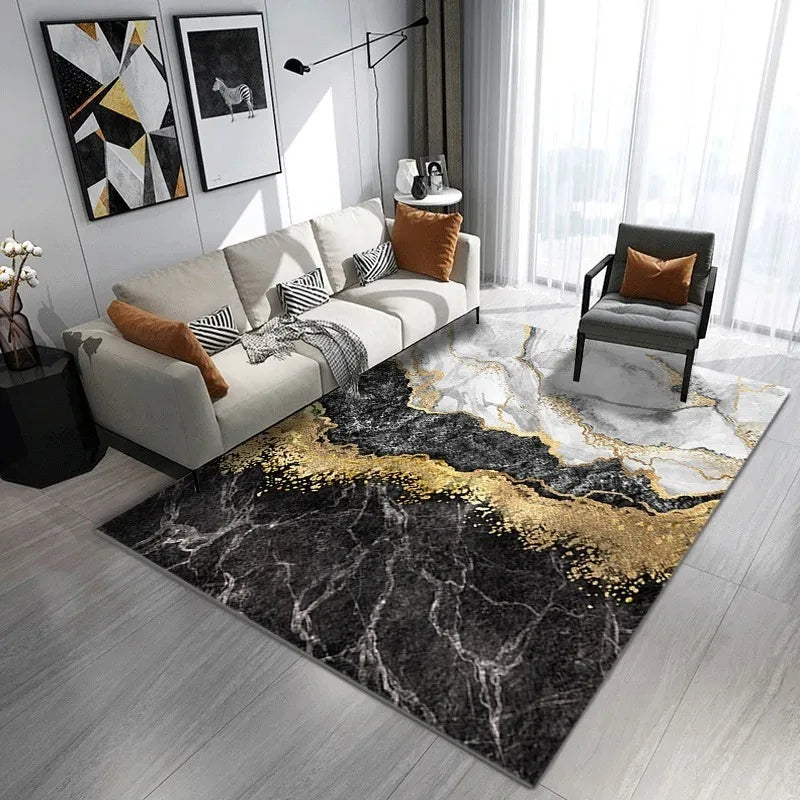 Modern Abstract Marble Living Room CarpetHome Decorations Sofa Table Large Area Rugs Nonslip Bedroom Floor Mat Entrance Mat