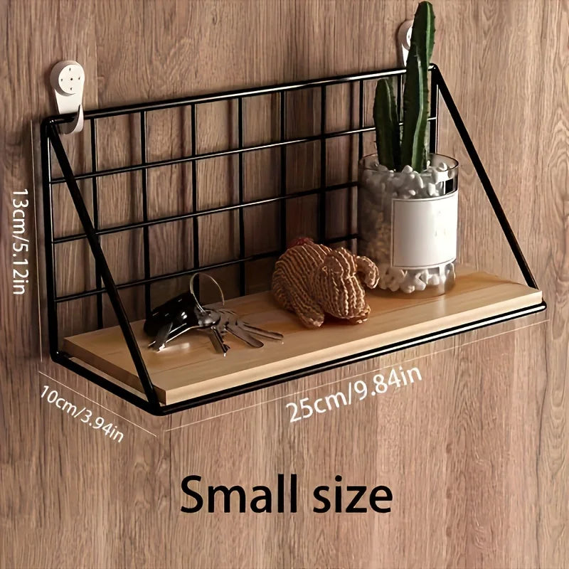1pc/wall storage rack bedside punch-free shelf dormitory wall-mounted wall hanging basket partition storage rack