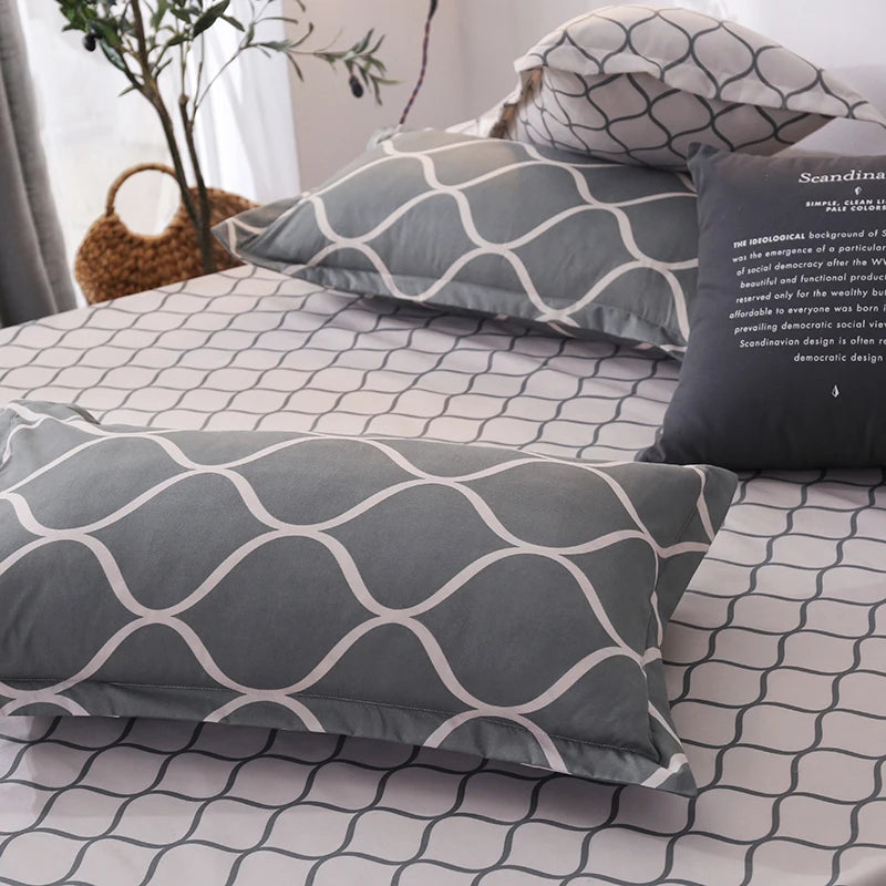 Geometric Duvet Cover Set Reversible Comforter Cover Modern Soft Elegant Gray And White Abstract Geometric Bedding Set Twin King