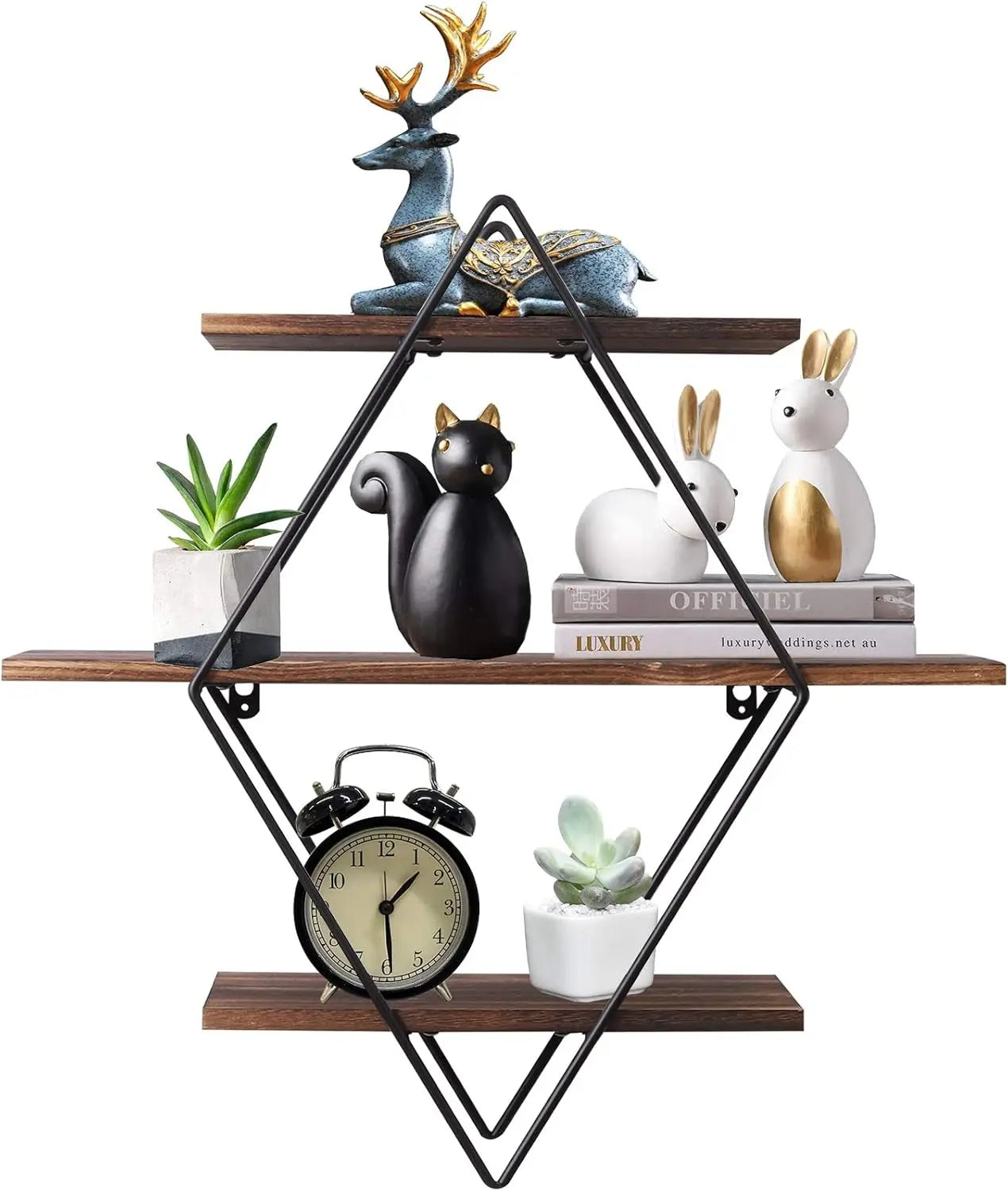 Wall Mounted Rustic Floating Shelves Decorative Wooden Kitchen Wall Display Shelf