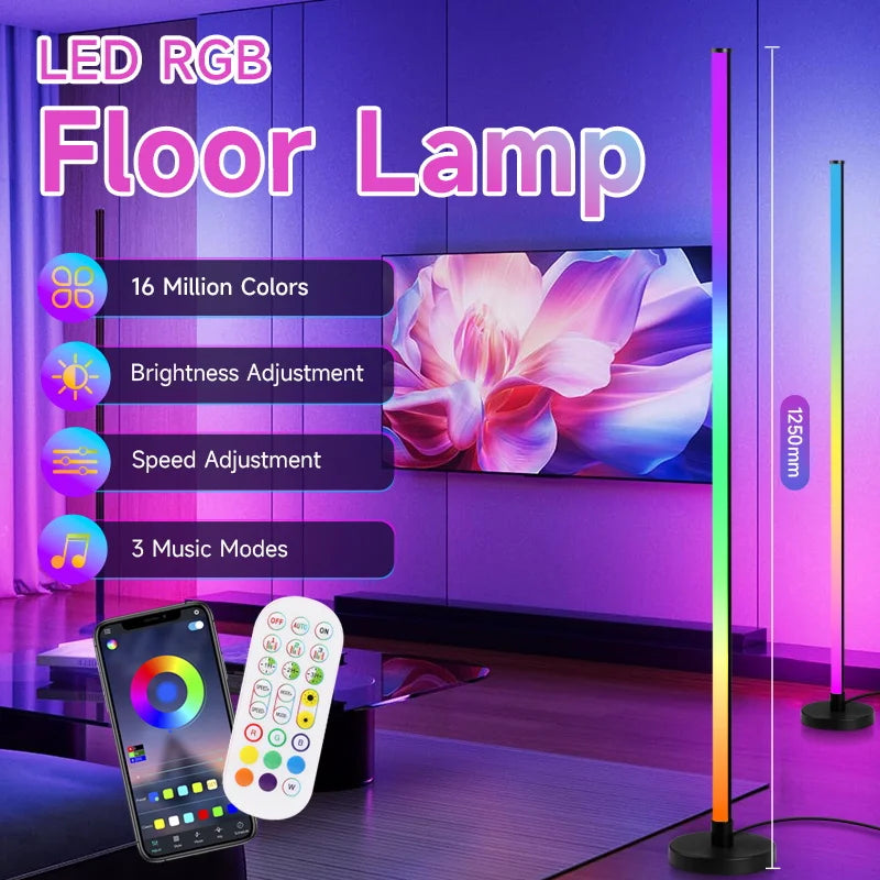 Modern Led Floor Lamp Living Room Dimmable Stand Floor Light Bedroom Led Bedside lamp Reading Lighting For Study Room Decoration
