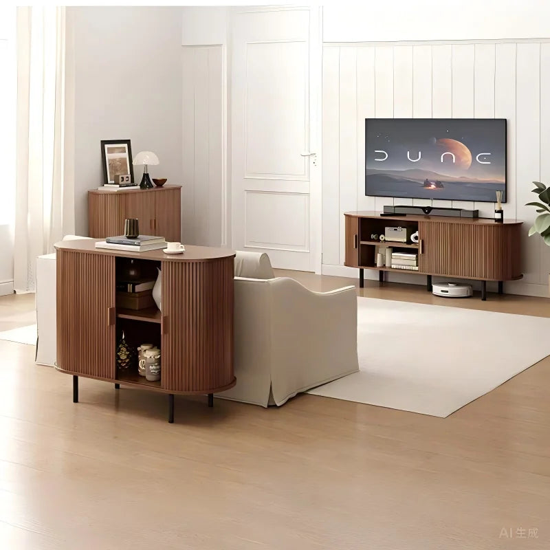 Sideboard Buffet Cabinet with Sliding Door, Storage Cabinet & Adjustable Shelf, Coffee Bar Cabinet Console Table