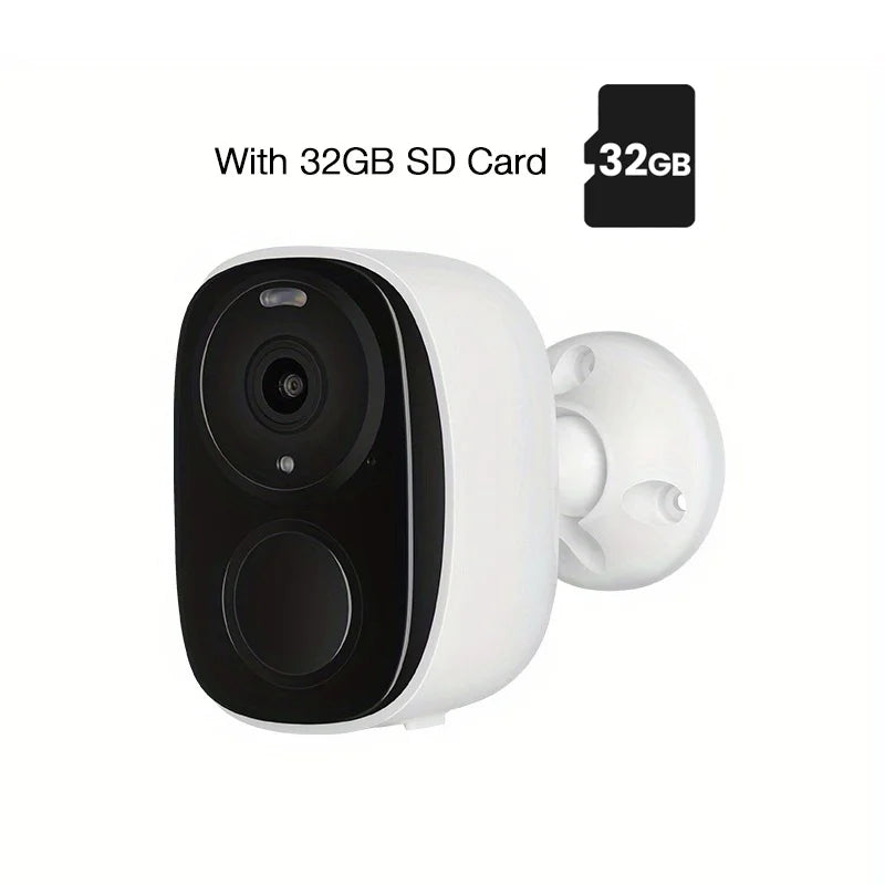 2K/3MP wireless outdoor security Camera 5200 mah battery powered PIR body detection night vision with spotlight two-way call