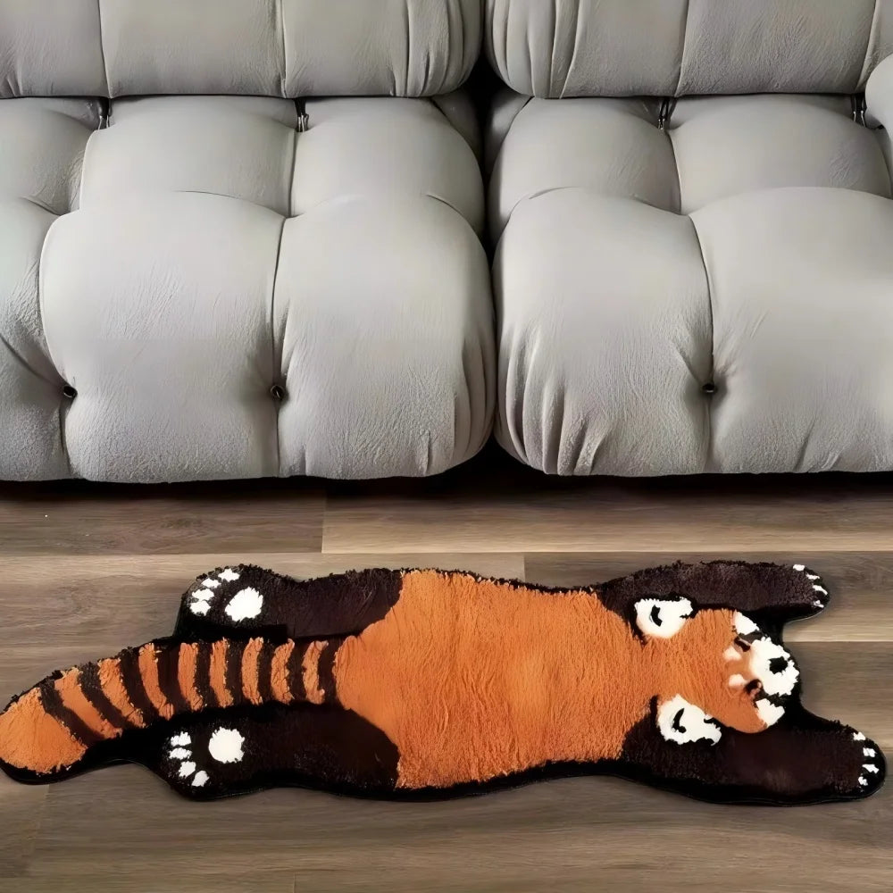 Vikamara Soft Synthetic Cashmere Cartoon Bear Pattern Floor Mat - Warm and Soft Home Decor for Winter Bedroom and Living Room