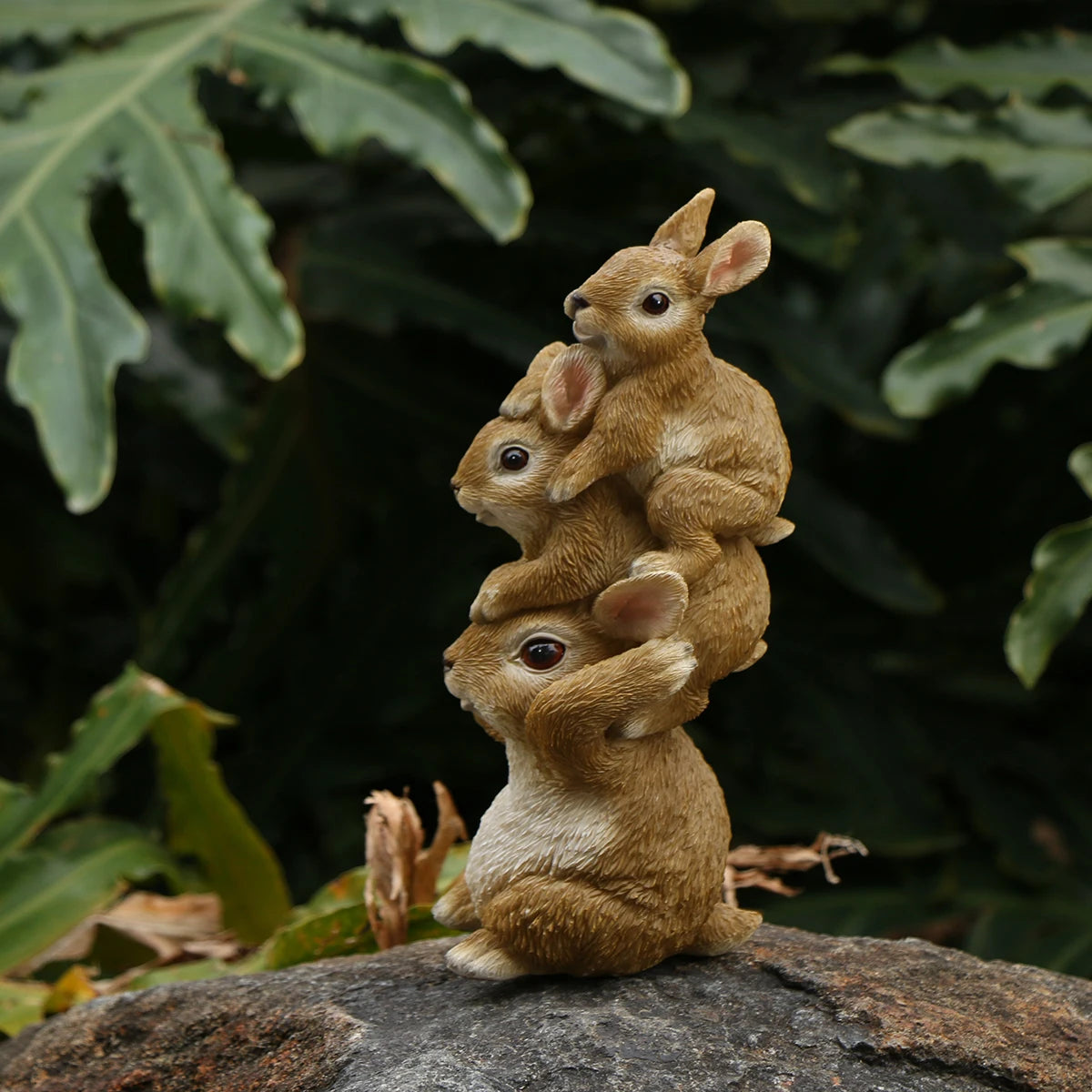 1pc Easter Figurine Rabbit Easter Bunny With Flower Crowns Easter Figurine Decorations For Table Decorations New Year Gifts