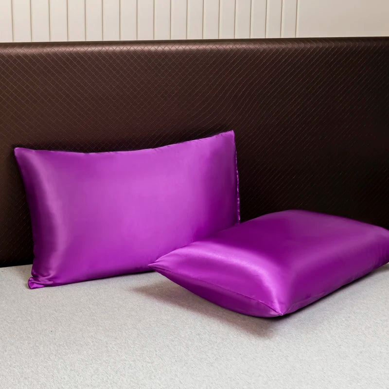 Opulent Solid Color Satin Bedding Set,Includes Flat Sheet, Fitted Sheet, Pillowcases,Luxury Linens for a Royal Sleep Experience