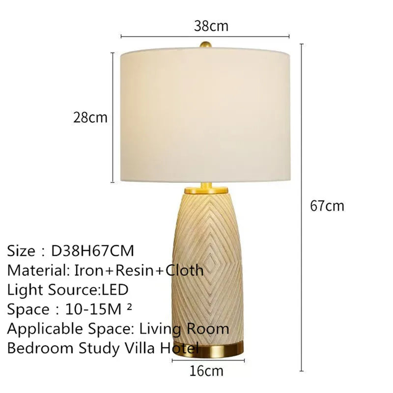 Contemporary Luxury Table Lamp LED Personality Creativity Living Room Bedroom Study Villa Hotel Bedside Household Desk Light