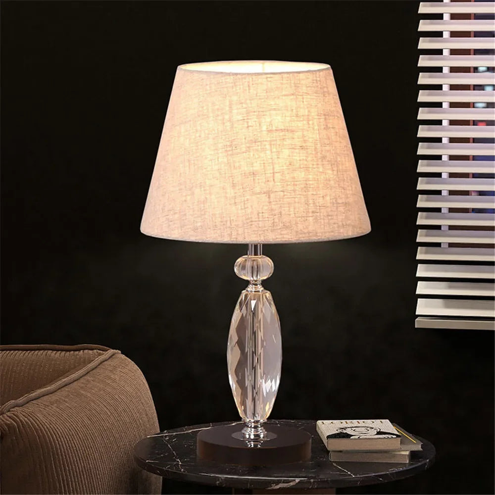 TEMAR Nordic Modern Crystal Table Lamp LED Luxury Living Room Bedroom Study Villa Hotel Home Decoration Light