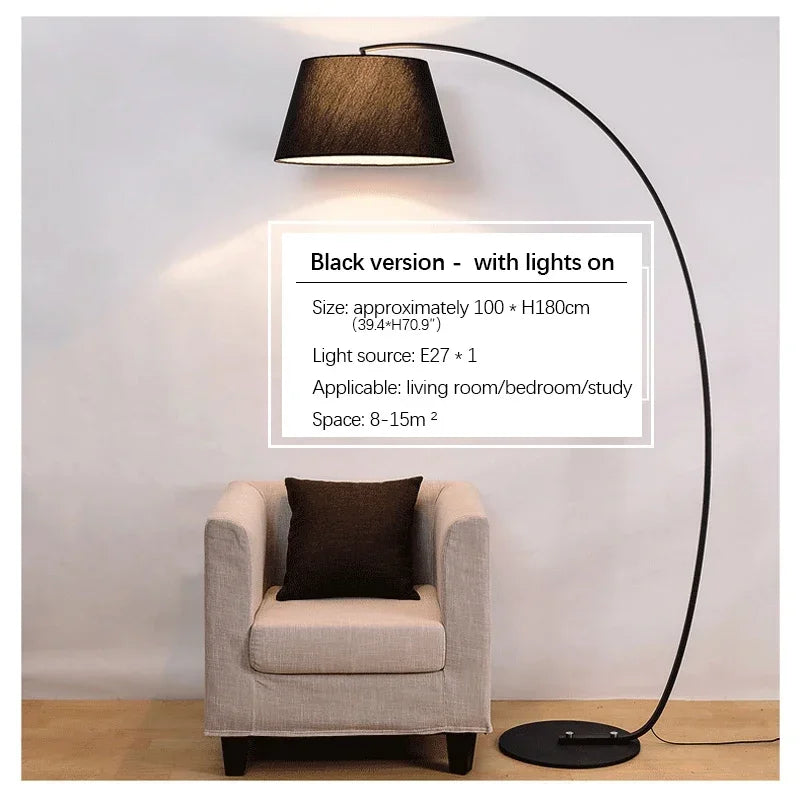 OULALA Nordic  Fishing Floor Lamp Modern Family Beside The Sofa LED Decorative Standing Light