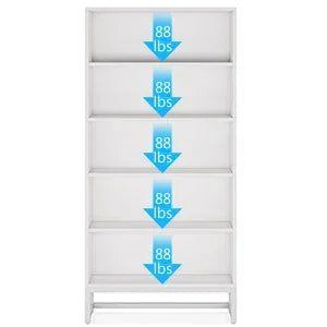 Tribesigns Tall Bookcase – Black 70.8″ Heavy-Duty Library Bookshelf Organizer