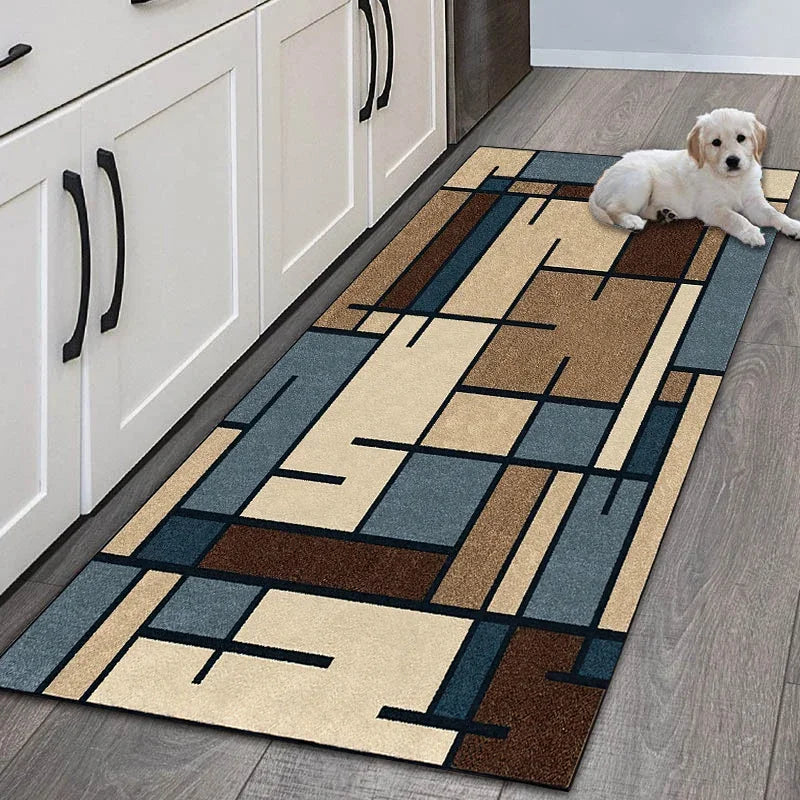 Modern Geometric Kitchen Mat Home Entrance Door Mat Anti-slip Carpets Living Room Decor Rug Nordic Balcony Floor Mats Carpets