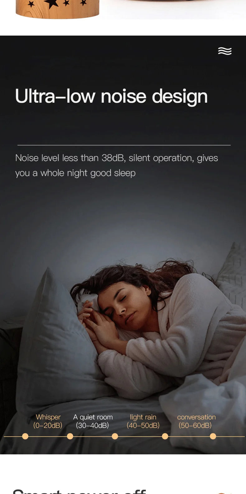 Humidifier with 7 colors LED light 360 ° rotary hollow aromatherapy machine for bedroom humidifier mist spray office wood grain