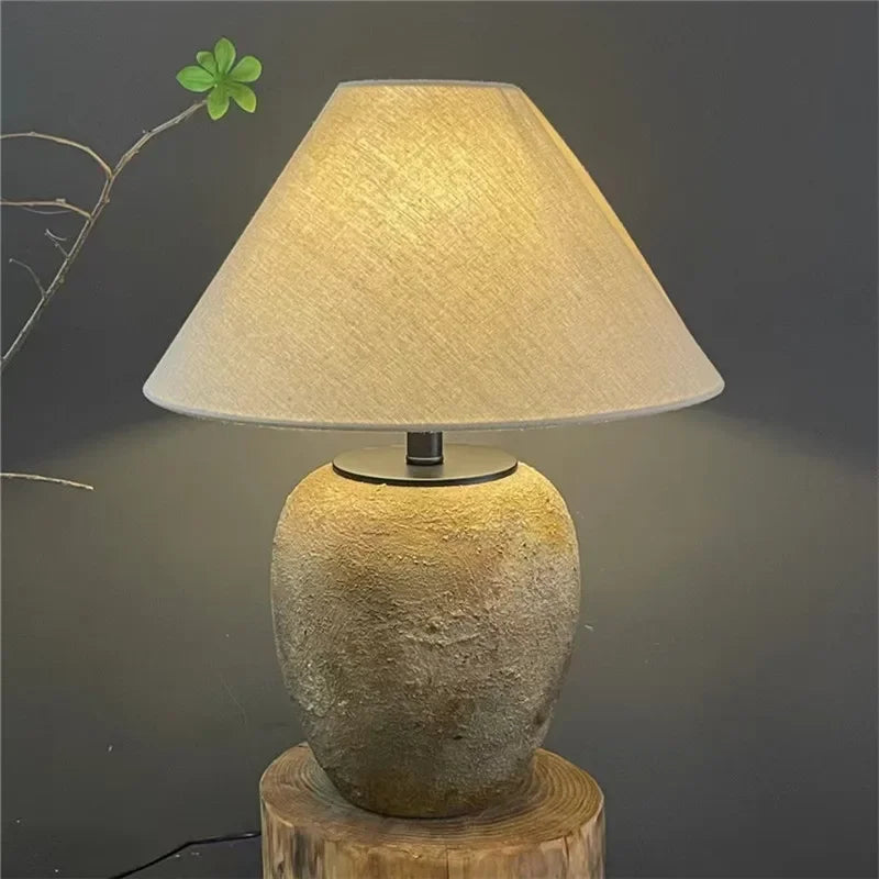 CEDRIC Contemporary Ceramic Table Lamp American Retro Creativity Living Room  Study Villa Hotel Homestay Desk Light