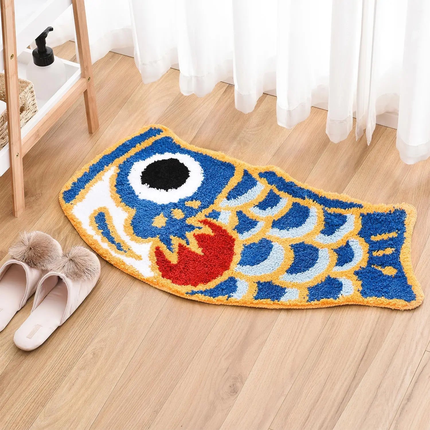 Fish Carp Alien Quirky Home Entry Door Mat Soft and Comfortable Living Room Sofa Coffee Table Bedroom Bedside Rugs