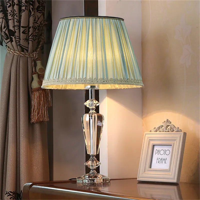 Luxury Crystal Table Lamp  Fashion Modern Living Room Bedroom Study Villa Hotel Home Decoration Lightled lamp led lamp