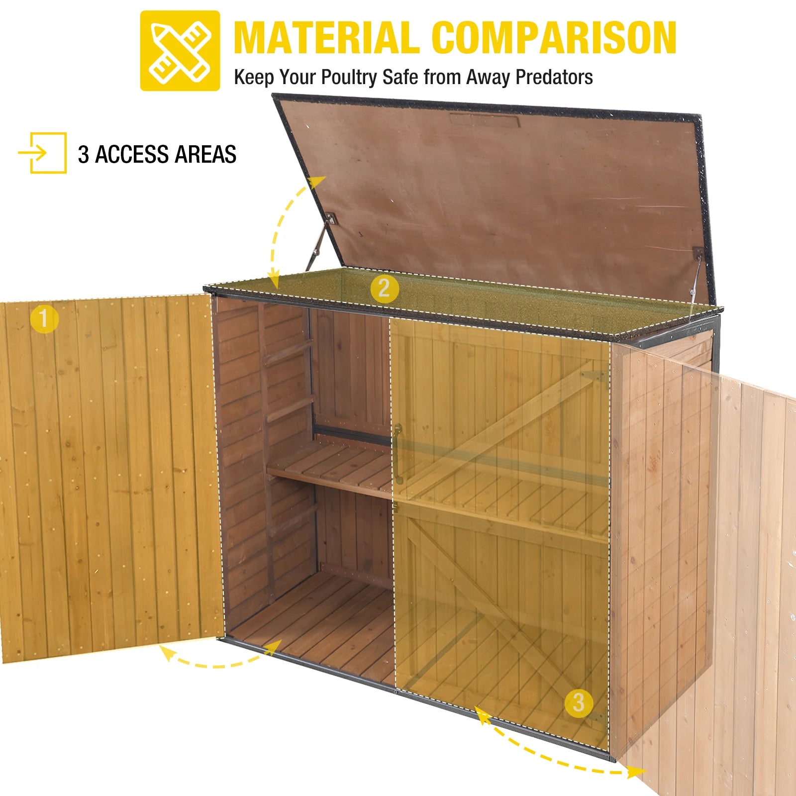 Outdoor Storage Shed | Strong Metal Frame|Storage Cabinet for Trash Cans and Yard Tools 4.2 ft. x 2.3 ft.