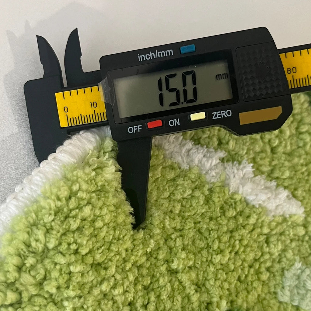 Green Leaf Monstera Tufted Rug – Palm Shaped Anti Slip Bathroom and Entryway Floor Mat