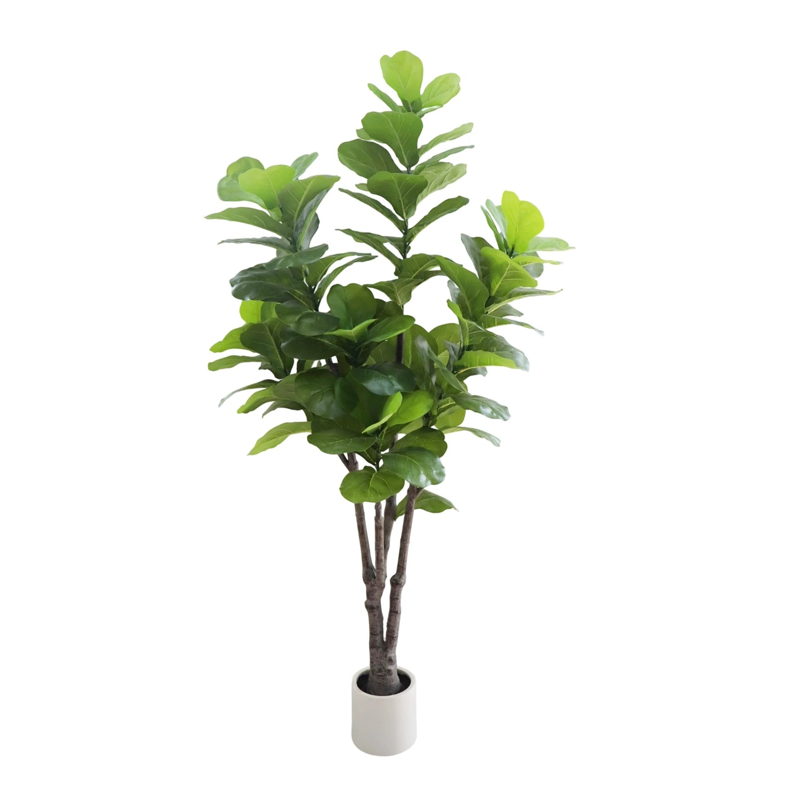 Artificial Fiddle Leaf Fig Tree with Pot Realistic Large Fake Ficus Lyrata Plant for Indoor Outdoor Home Office Decor