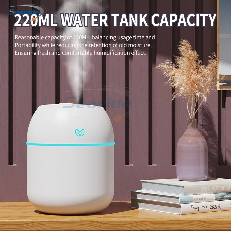 200ML Air Mini Humidifier Portable USB Aroma Essential Oil Diffuser Car Purifier Mist Maker LED Lamp Lighting For Home Bedroom