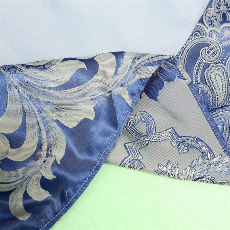 Luxury Satin Jacquard Single Double Duvet Cover Set High End European Wedding King Size Bedding Set Queen Size Quilt Cover Set