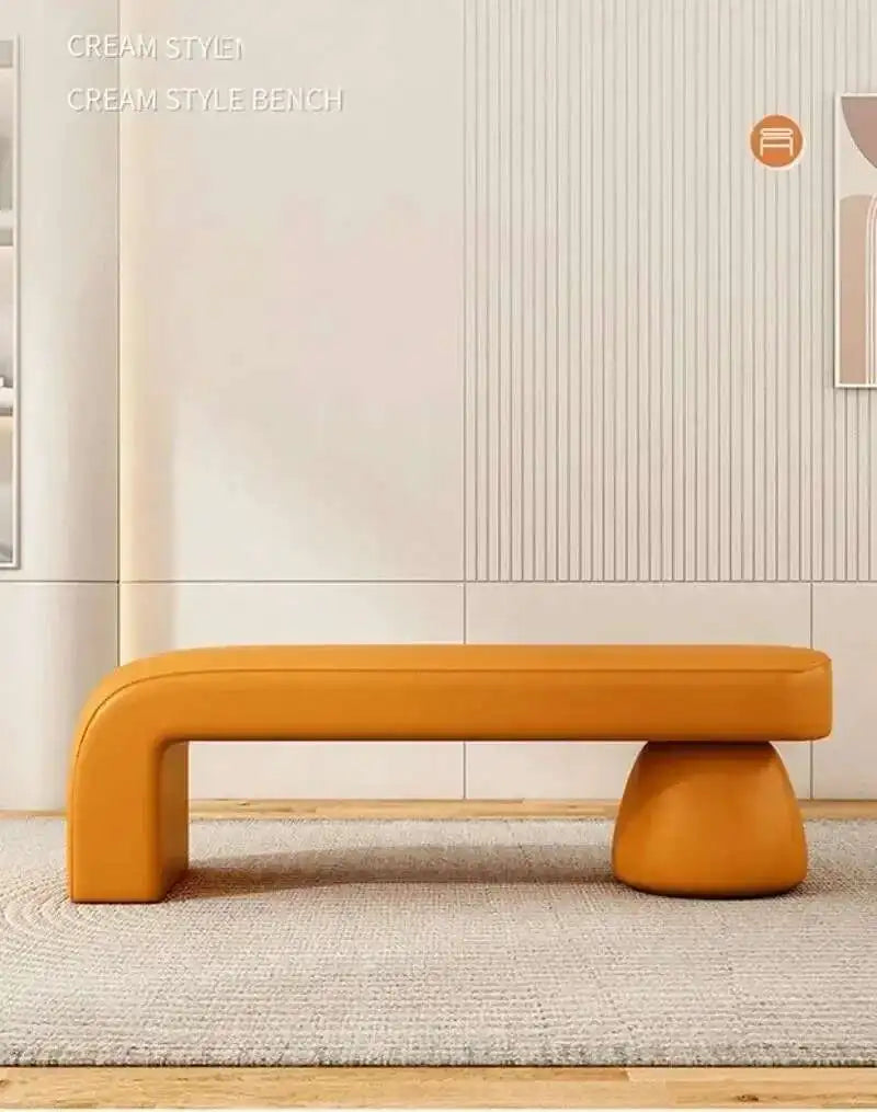 Nordic Shoe Changing Stool – Bedroom End-of-Bed Ottoman Bench