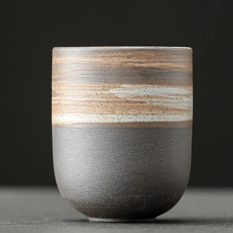 Vintage Japanese Ceramic Tea Cup – 130ml Stoneware Porcelain Drinkware