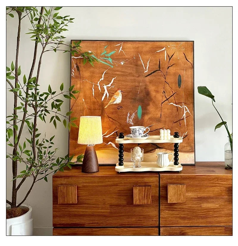 LED Table Lamp Retro Bedroom Fabric Pleated USB Study For Home Room Decor Desktop Decorative Ambiance Bedrooms Bedside Desk Lamp