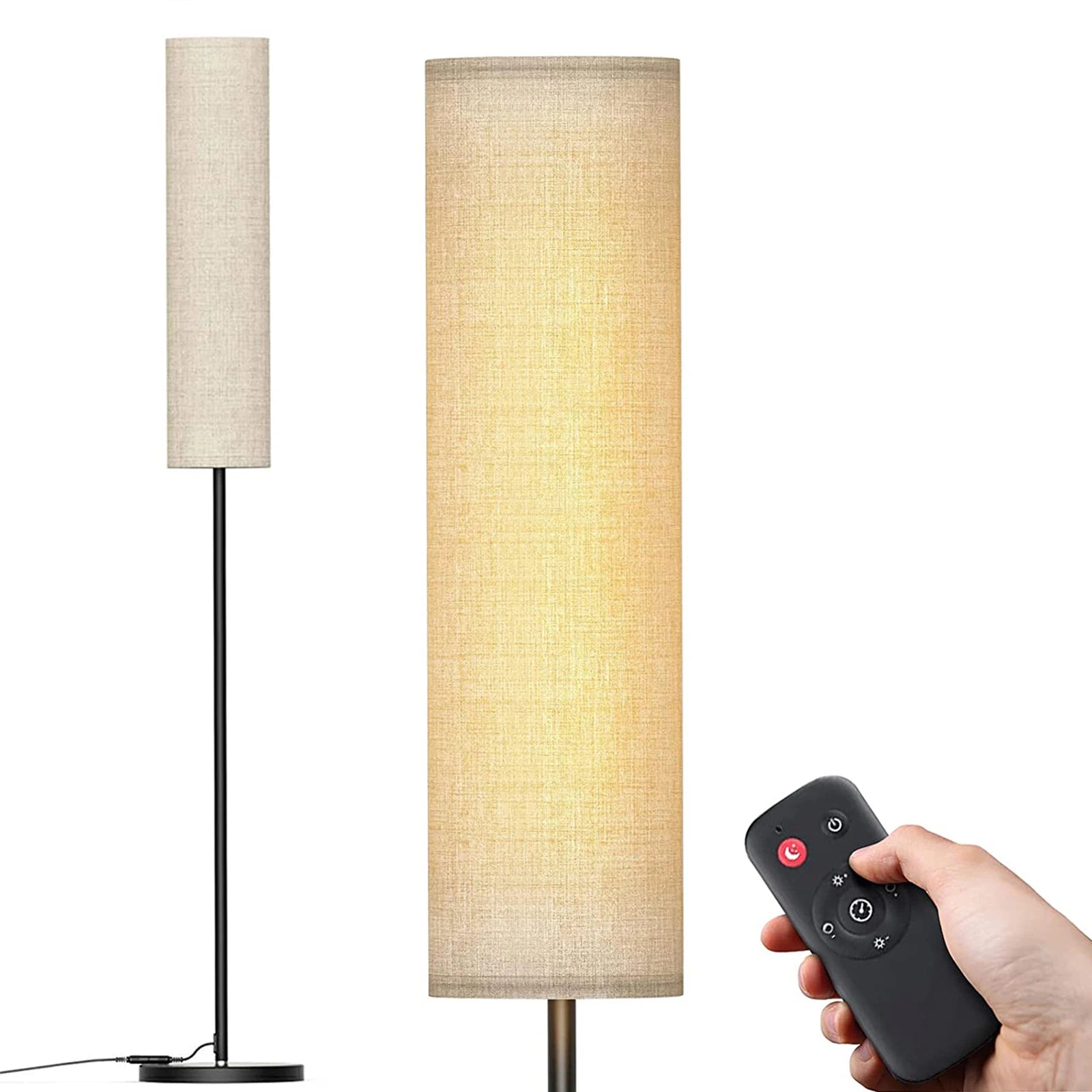 2800K-7000K 126LEDs Floor Lamp 12W 800Lumens Standing Tall Lamp with Magnetic Remote Controller Adjustable Color