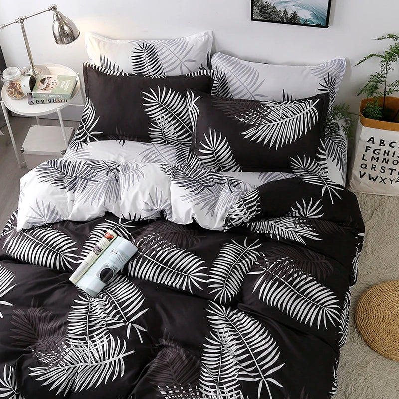 1Pc Ins Style Aloe Vera Cotton Quilt Cover Set Pillowcase Suitable for Bedroom Apartment, Suitable for All Seasons, Skin-Friendly and Comfortable 150/180/200cm(1Pc Quilt Cover + 2Pc Pillowcase)