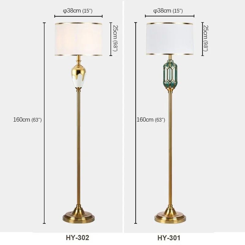 GISELLE Modern Ceramics Floor Lamps Standing LED Creative American Luxury Fashion Table Light For Home Living Room Bedroom