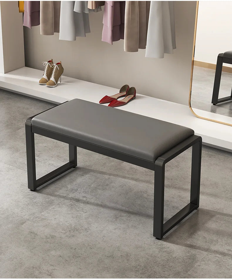Light Luxury Square Stool Bench – Shoe Changing & Fitting Room Stool