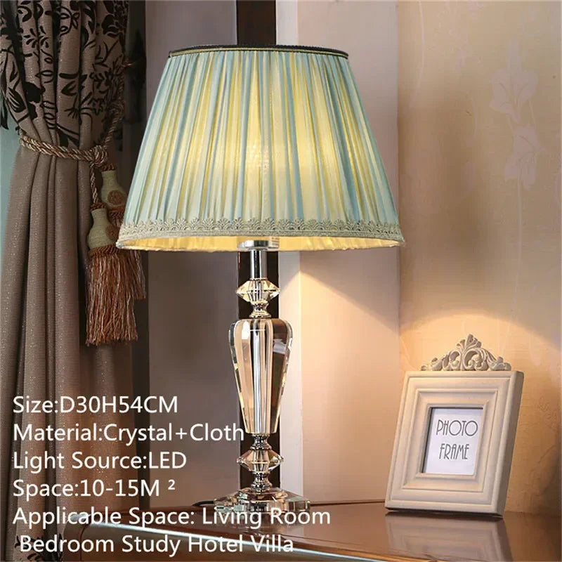 Luxury Crystal Table Lamp  Fashion Modern Living Room Bedroom Study Villa Hotel Home Decoration Lightled lamp led lamp