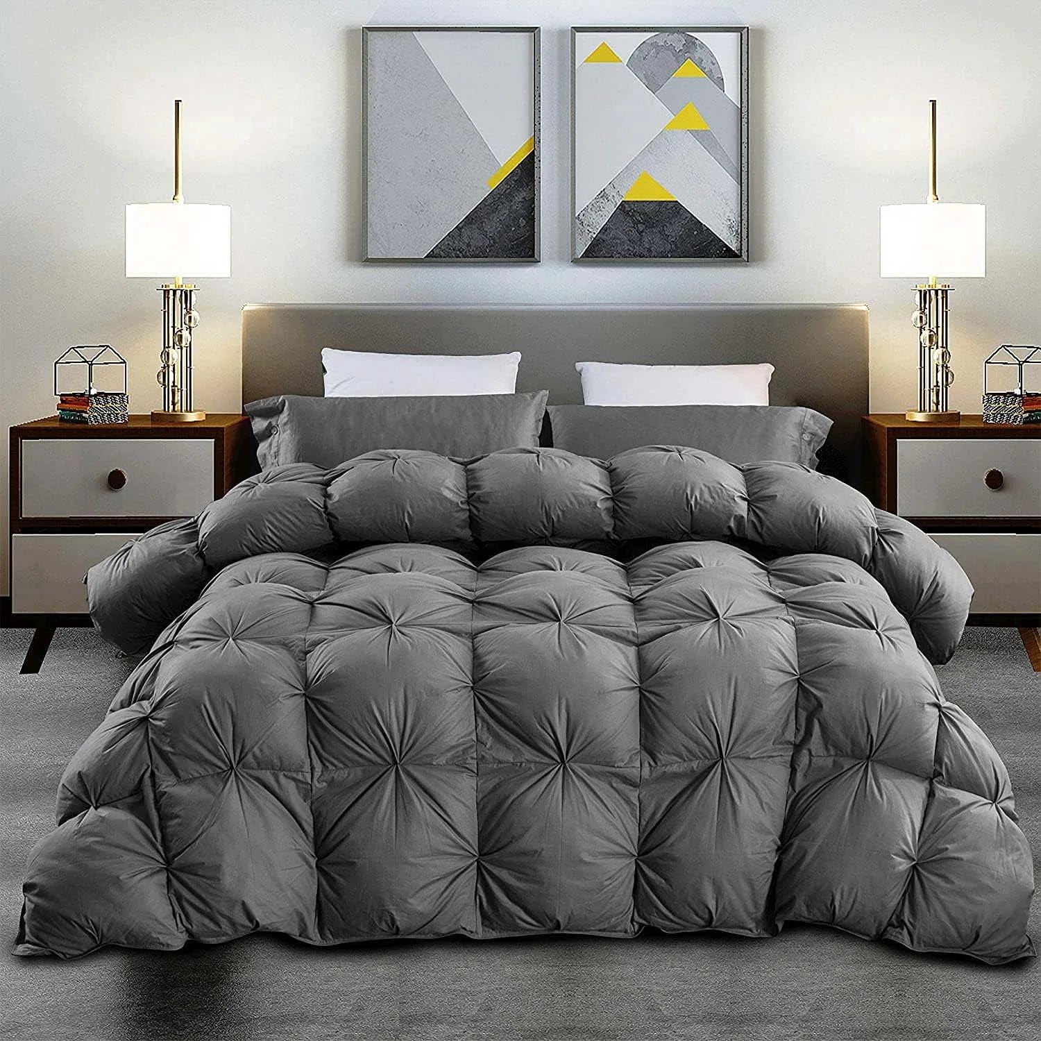 Twisted Flower Cotton Quilt Grey Microfiber Winter Quilt Thickened Quilt Warm Comforter Hotel Quilt
