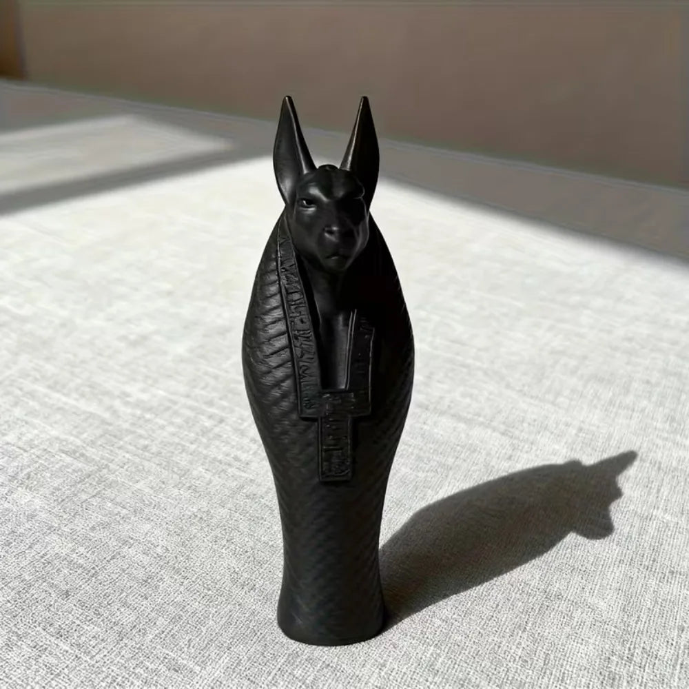 Egyptian God Anubis Statue, 3D Printed Ancient Egyptian Mysterious Guardian God Sculpture, Pet Enthusiast Dog Decoration Statue